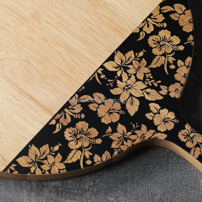 Woodsun Slicing Pizza Texas Cutting Board Round With Flowers Ningbo