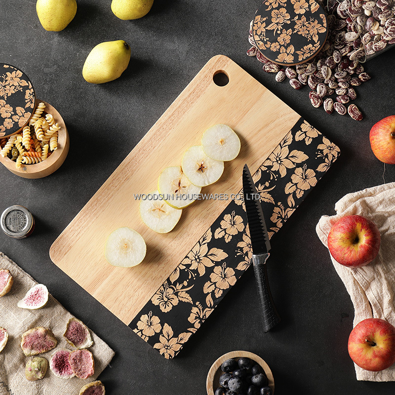Woodsun Fashion Laser Engraved Eco Friendly Real Wood Custom Shaped Cutting Board
