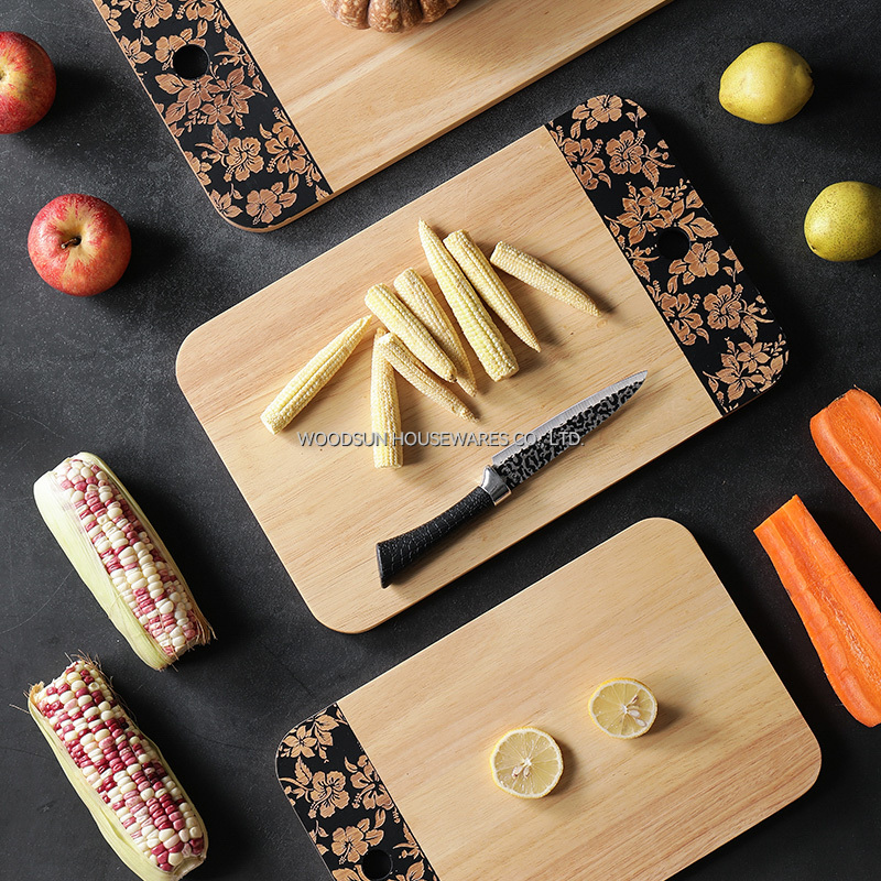 Woodsun 2025 Laser Engraving Slicing Wooden Custom Cutting Board Kitchen Acacia Wood Serving Board