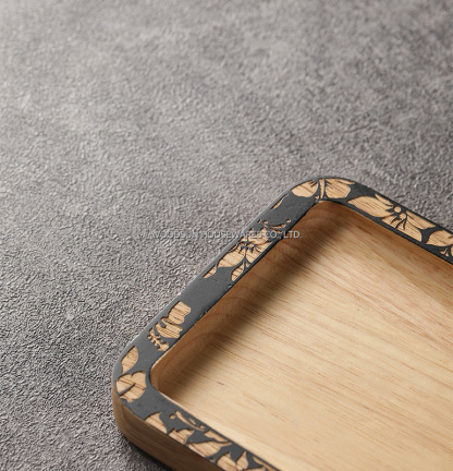 Woodsun Laser Engraving Restaurant Natural Reusable Wood Plate Wholesale