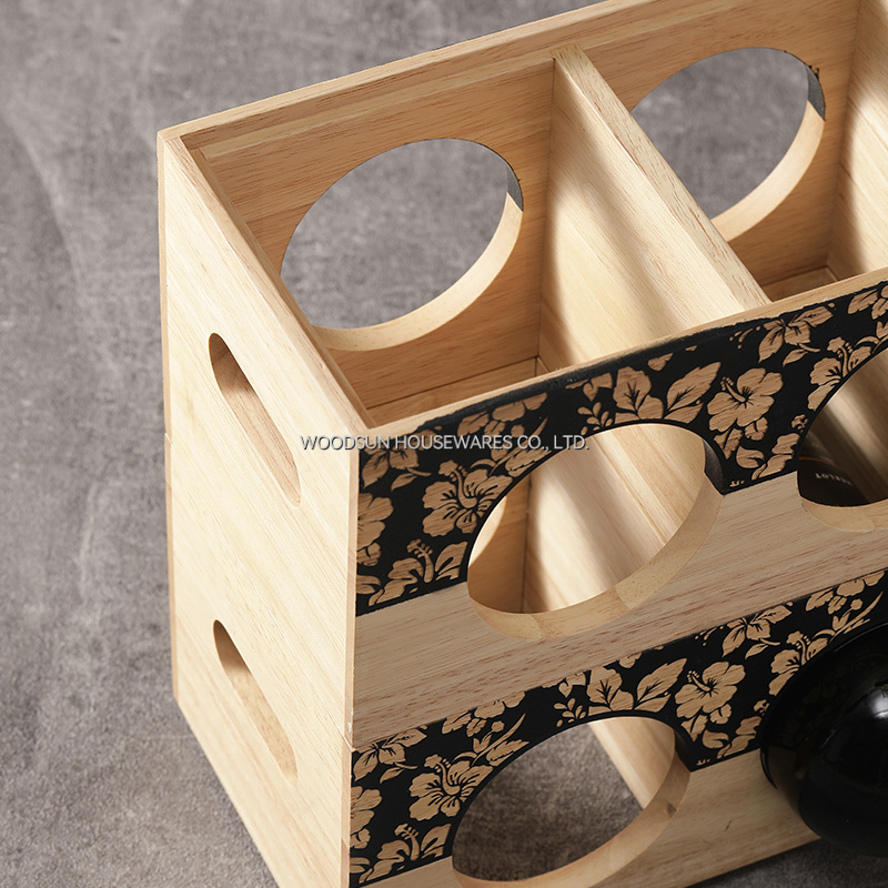 Woodsun Professional Made Wooden Wine Display Rack Storage