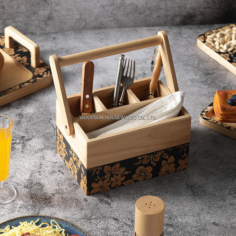 Woodsun Kitchen Accessories Multi Functional Food Cutlery Organizer