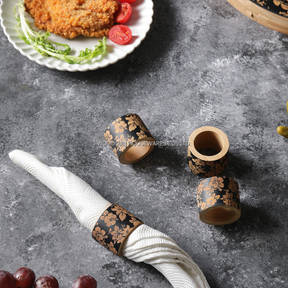 Woodsun Kitchen New Products 2026 Wholesale Wood Napkin Ring Holder Wood