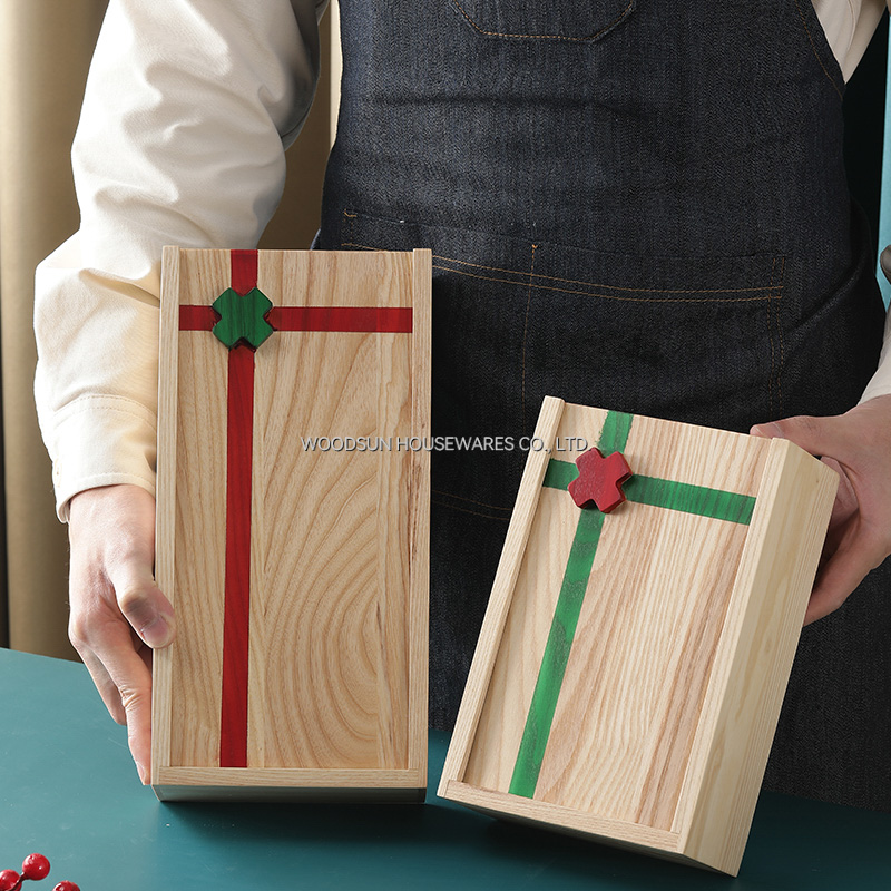 Woodsun Christmas Multi Functional Kitchen Utensils Cutlery Storage Box Tray Organizer Tray Spoon Knife