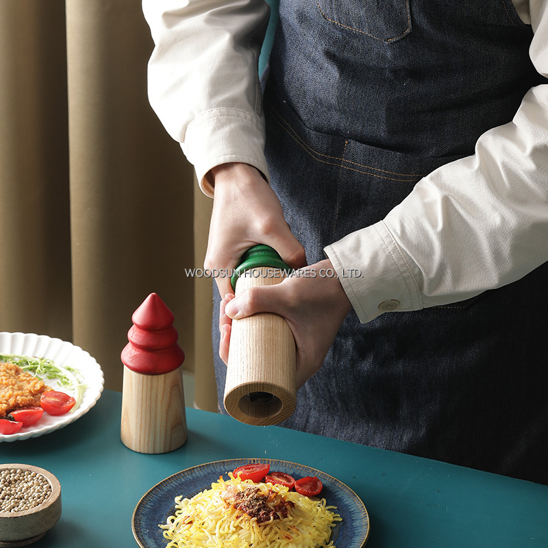 Woodsun Christmas Tree Turkish Pepper Grinder Mill Wooden