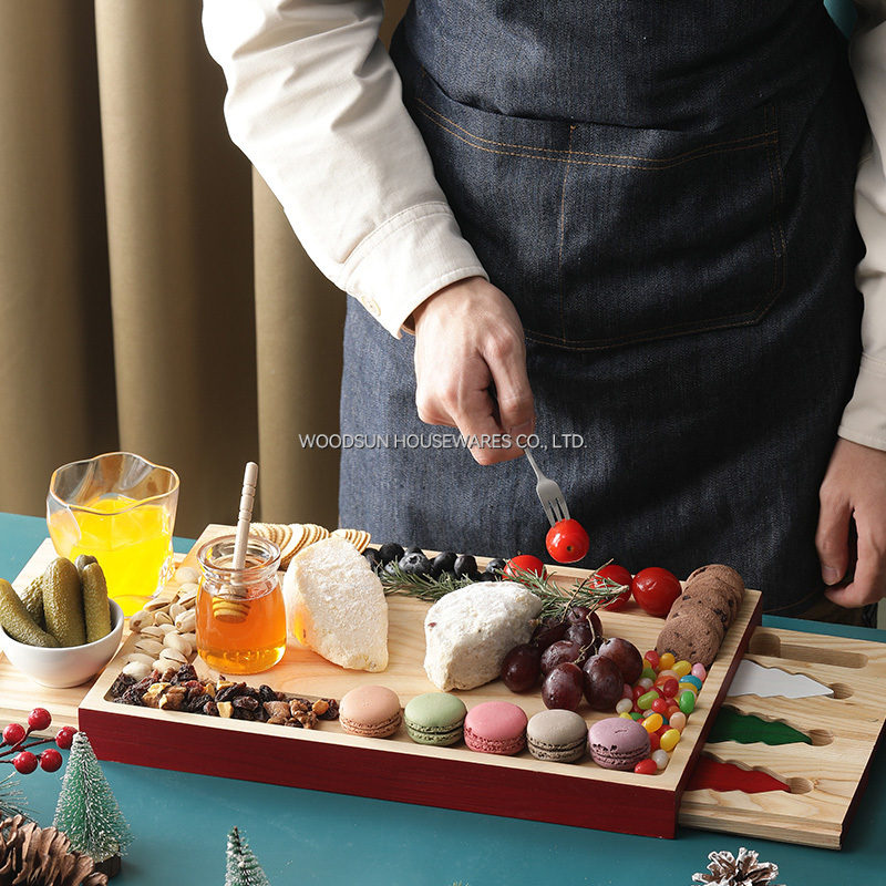 Woodsun Christmas Gift Rubber Ash Wood Custom Made Modern Expandable Cheese Board 2026