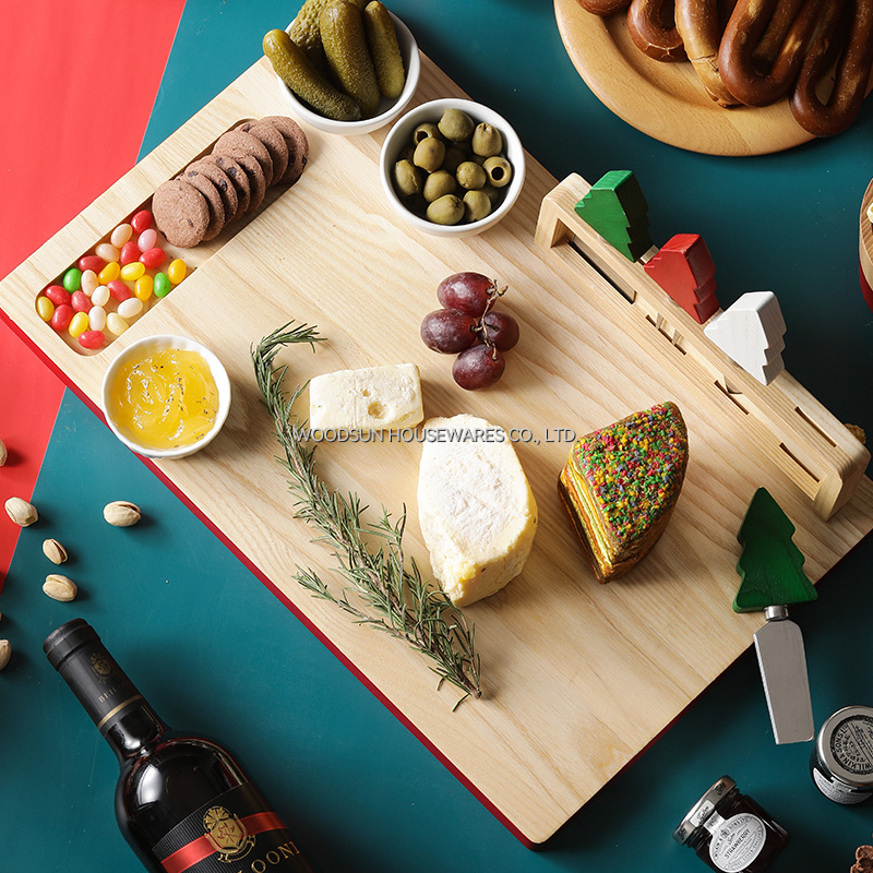 Woodsun Magnet Rubber Ash Wood Ceramic Cheese Slicer Board 2026 Stainless Steel Knife