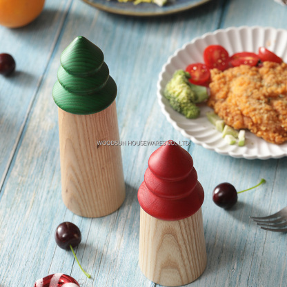 Woodsun Christmas Tree Turkish Pepper Grinder Mill Wooden