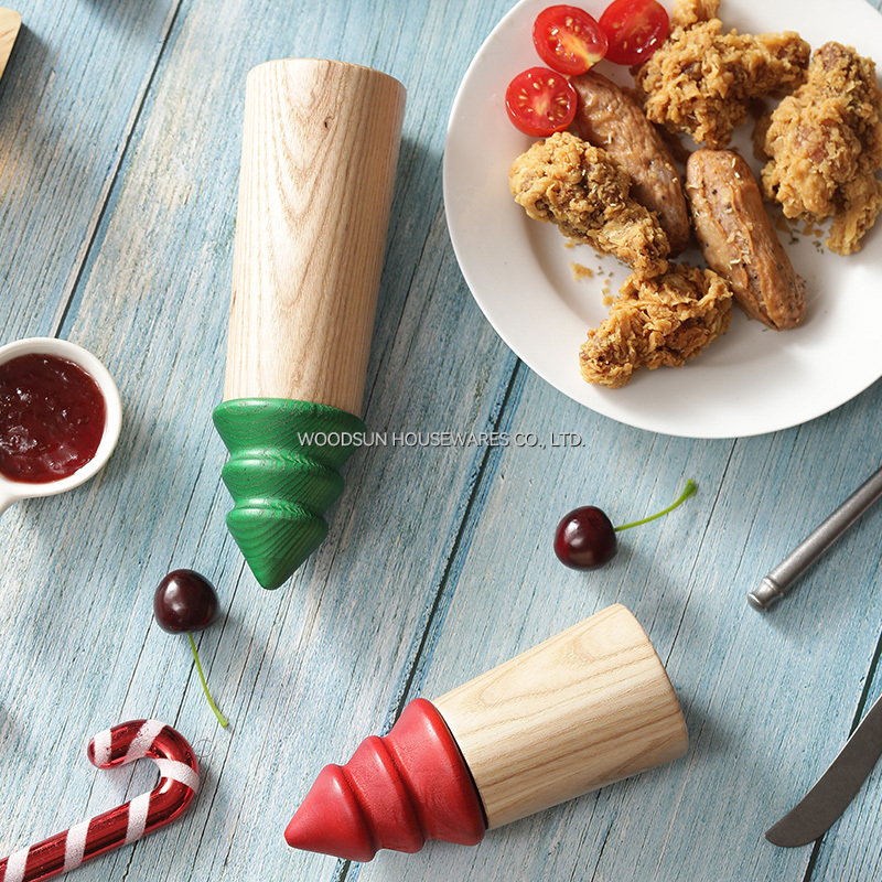 Woodsun Christmas Tree Turkish Pepper Grinder Mill Wooden