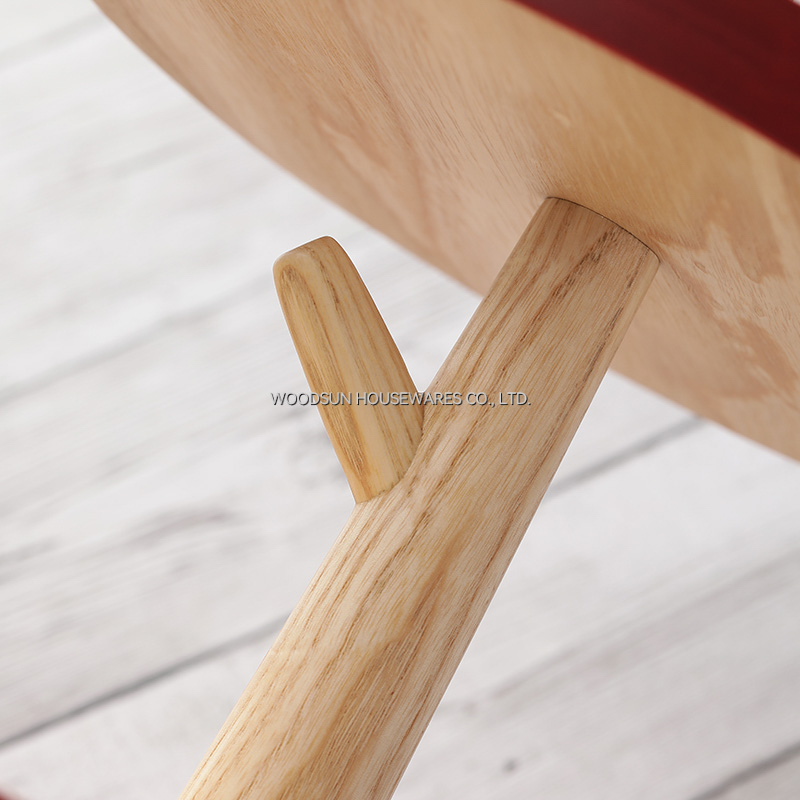 Woodsun 2026 Christmas Ash Rubber Wood 2 Tiers Wood Cake Stand Snack Tray Serving Plate