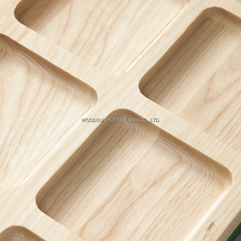 Woodsun 2026 Ash Rubber Christmas Sleigh Cake Stand Snack Plate