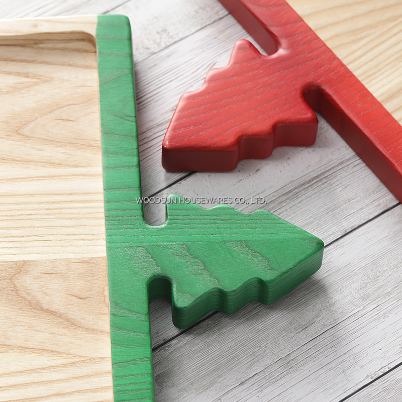 Woodsun Christmas Modern Board Serving Trays Plates for Restaurant