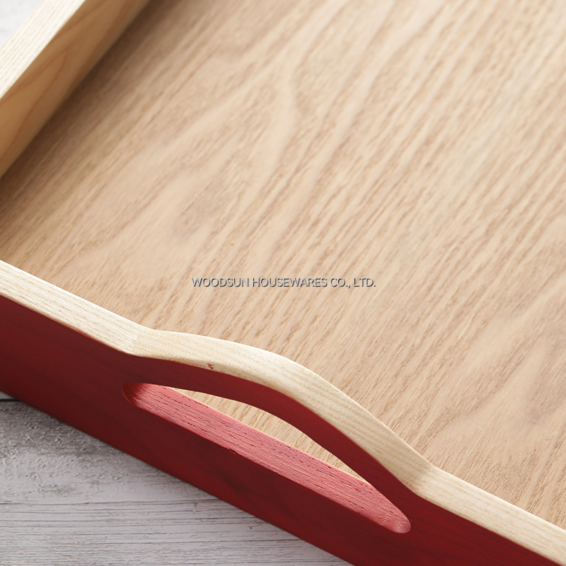 Woodsun Christmas 2025 Ash Rubber MDF Wooden Serve Board Food Serving Trays for Christmas