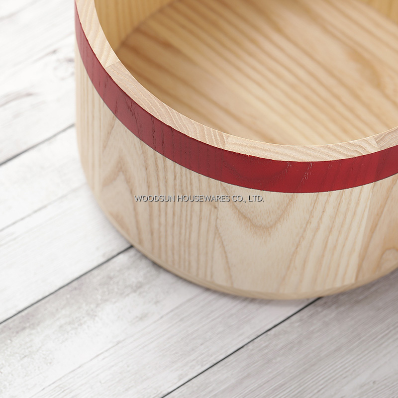 Woodsun Christmas Custom Wooden Big Salad Fruit Bowl Sets