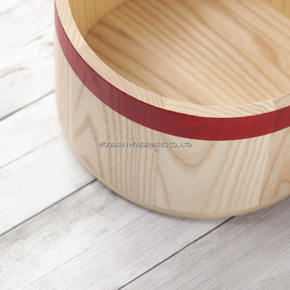 Woodsun Christmas Custom Wooden Big Salad Fruit Bowl Sets