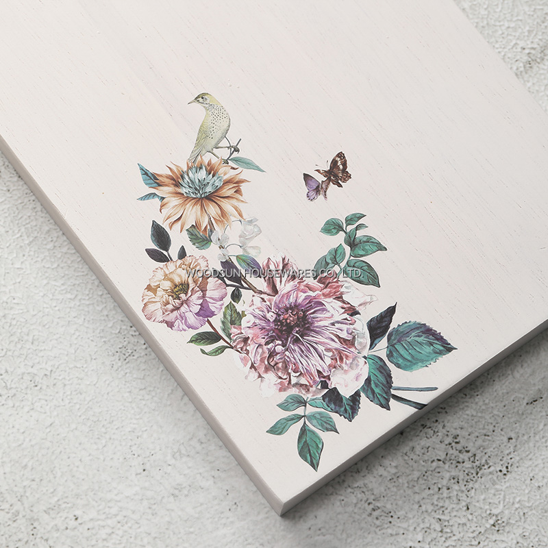 Woodsun New Design White Wash Bamboo Rubber Wood Board Kitchen Serving Board