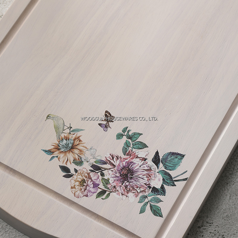 Woodsun Bamboo Wood Chacuterie Board Cheese Serving Tray Wood Serving Board