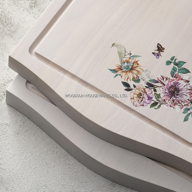 Woodsun Bamboo Wood Chacuterie Board Cheese Serving Tray Wood Serving Board