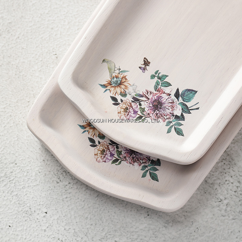 Woodsun White Wash Chip and Dip Serving Fruit Food Snack Plate