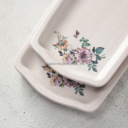 Woodsun White Wash Chip and Dip Serving Fruit Food Snack Plate