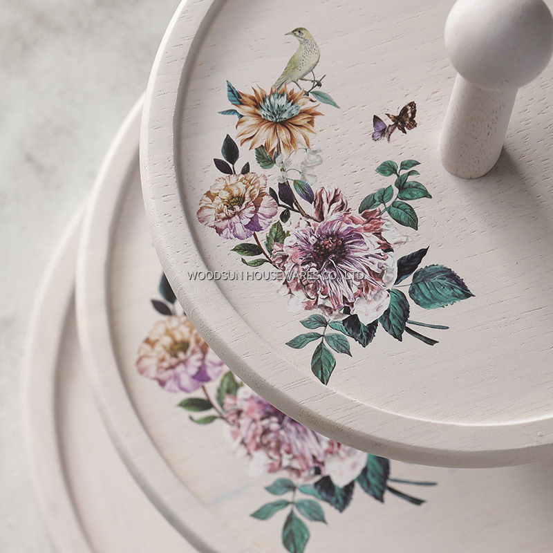 Woodsun Muti-purpose Wholesale Wood 3 Layers Cake Stand Plate for Party Cupcake Stand