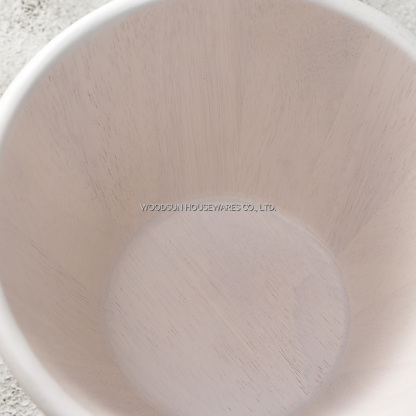 Woodsun Modern White Wash Rubber Wooden Salad Bowls Party