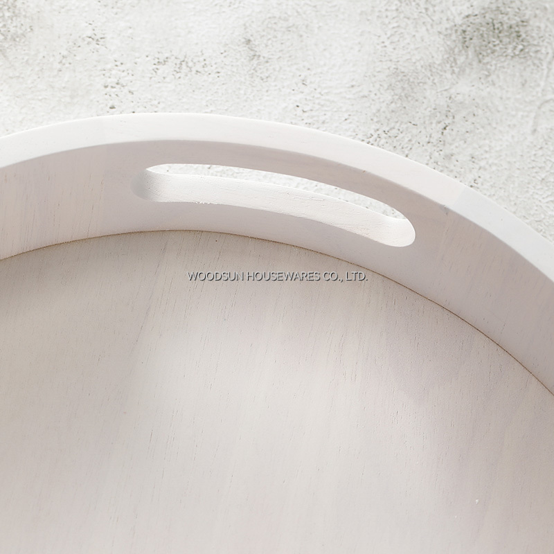 Woodsun Kitchen Containers Round Food Serving Tray Board Set