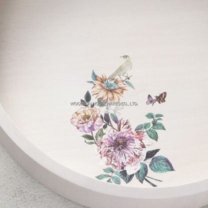 Woodsun Kitchen Containers Round Food Serving Tray Board Set