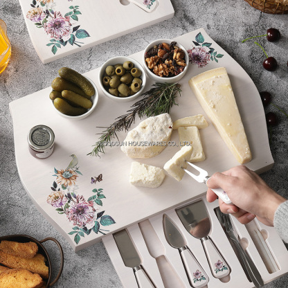 Woodsun White Wash Expandable Wholesale Cheese Board Wood Charcuterie Board