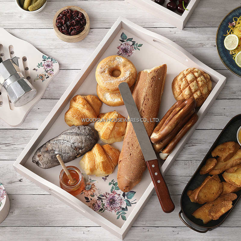 Woodsun Appetizer Wood Serving Tray Serving Plate for Restaurant