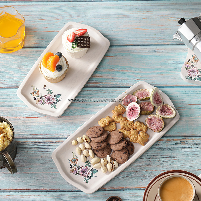 Woodsun White Wash Chip and Dip Serving Fruit Food Snack Plate