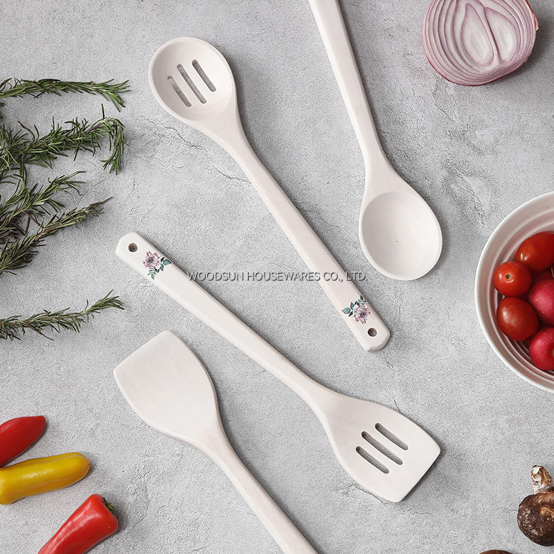 Woodsun Custom Kitchen Tools Cooking Spatula Leak Spoon Turner Sets
