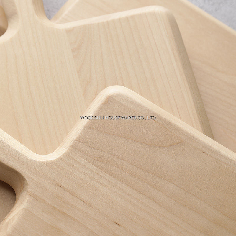 Woodsun Varnish Finish Birch Wood Wooden Charcuterie Board Set Cutting Board for Kitchen