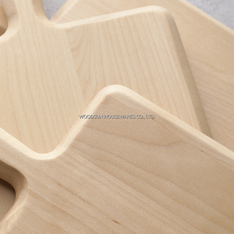 Woodsun Varnish Finish Birch Wood Wooden Charcuterie Board Set Cutting Board for Kitchen