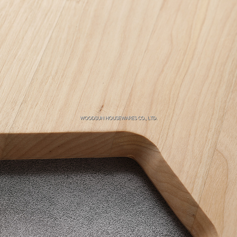 Woodsun Corner Angle Handle Design Birch Wood Wooden Board Charcuterie