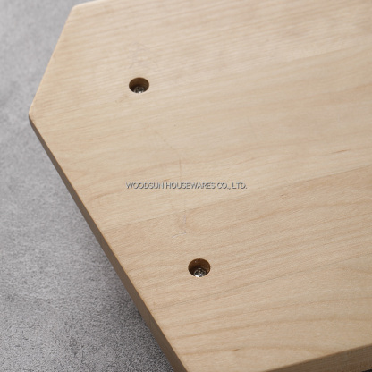 Woodsun Birch Wood Custom Metal Serving Tray Plate With Handles