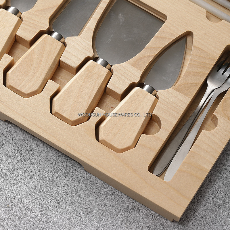 Woodsun Custom Manufacturer Wood Charcuterie Board Set Cheese Cutting Board Set
