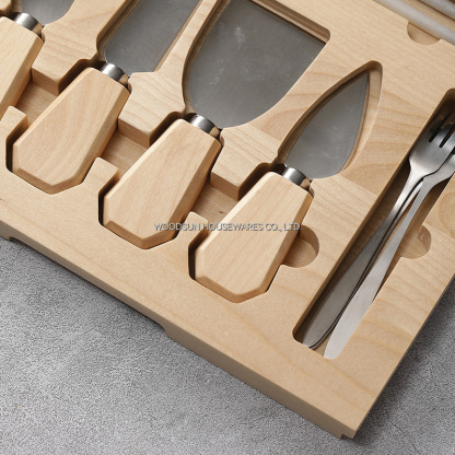 Woodsun Custom Manufacturer Wood Charcuterie Board Set Cheese Cutting Board Set
