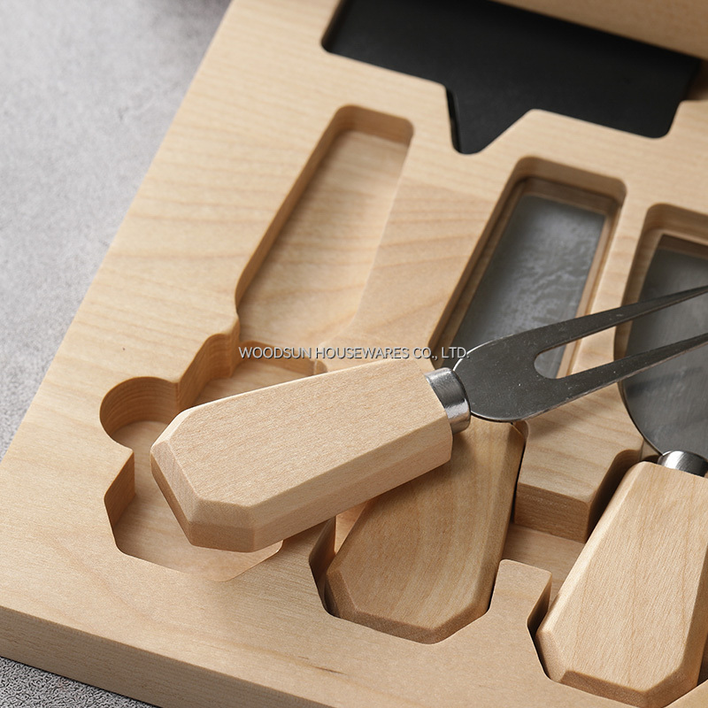 Woodsun Custom Manufacturer Wood Charcuterie Board Set Cheese Cutting Board Set