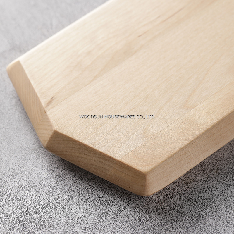 Woodsun Birch Wood Non-slip Tray Fruit Snacks Wooden Plate Boards for Serving Food