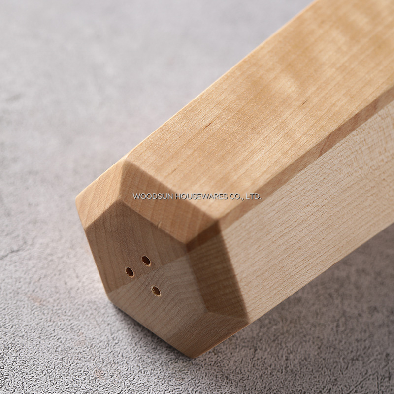 Woodsun Custom Birch Wood Spice Jar Salt and Pepper Shaker