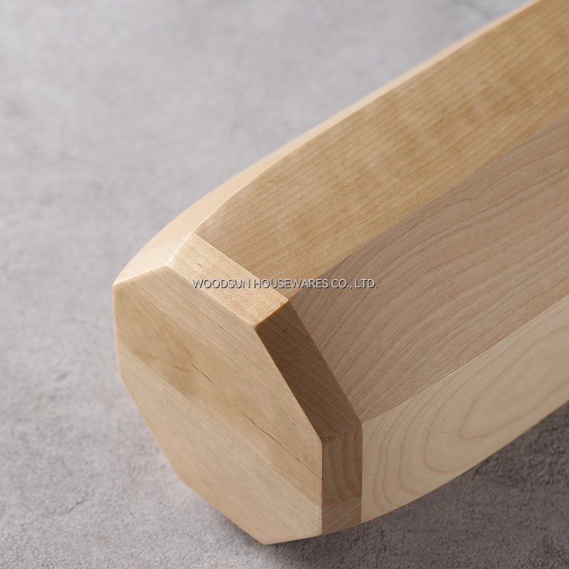 Woodsun Custom Manufacturer Birch Wood Round Kitchen Cutlery Holder Spoon Holder