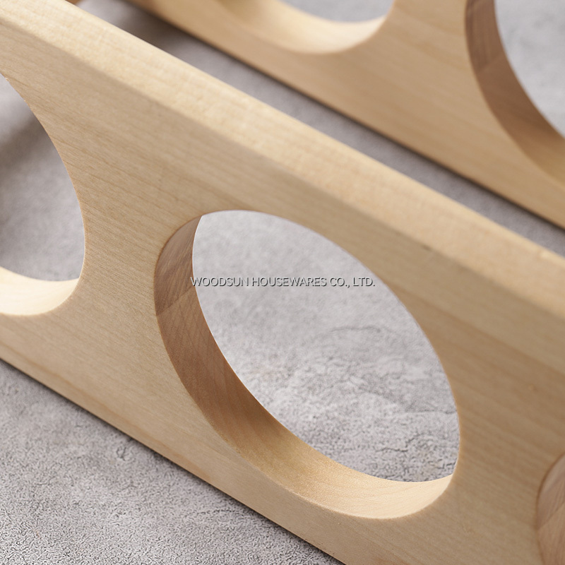 Woodsun Birch Wood Custom Printing Wine Holder Rack Wooden For Wine
