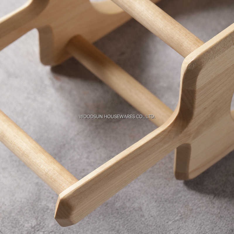 Woodsun Birch Wood Custom Printing Wine Holder Rack Wooden For Wine