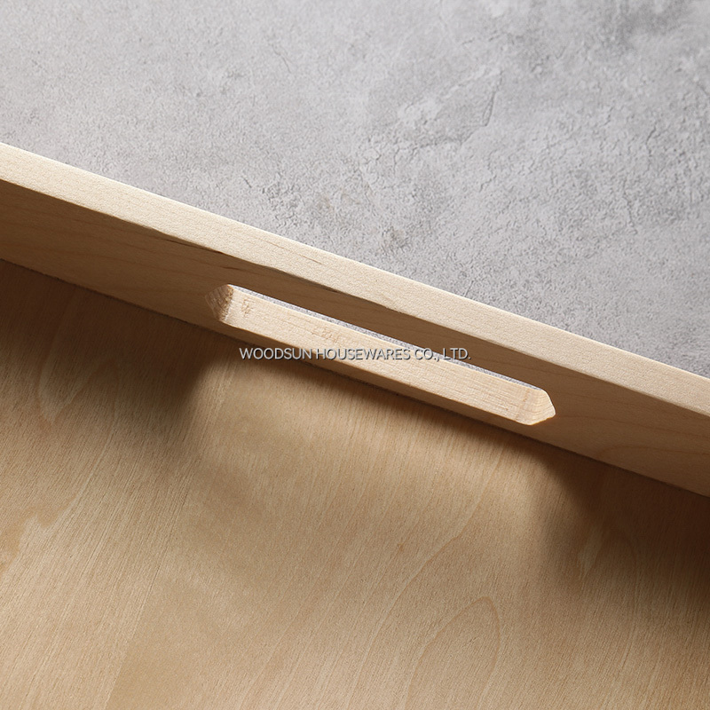 Woodsun Birch Wood Non-slip Serving Wooden Tray Serving Plate