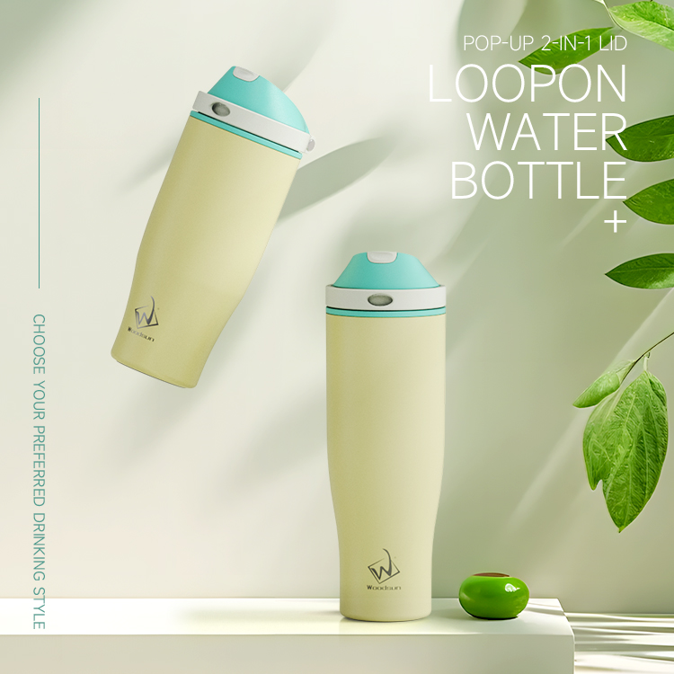 Manufacturer POP-UP 2-IN-1 LID Stainless Steel Drink Bottle, Customized Water Bottle