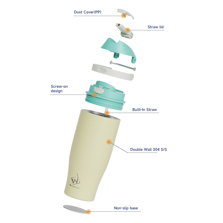 Manufacturer POP-UP 2-IN-1 LID Stainless Steel Drink Bottle, Customized Water Bottle