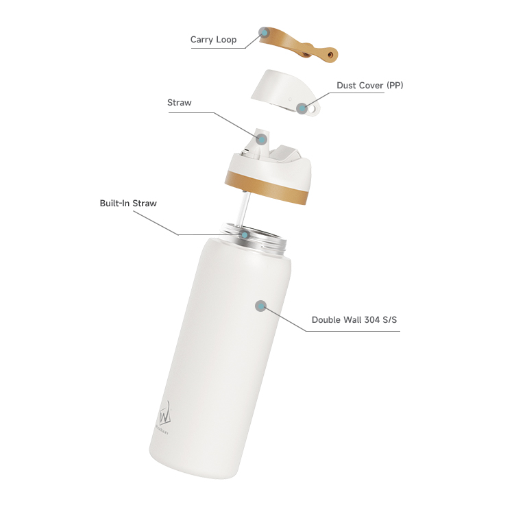 Stainless Steel Water Bottle, Water Bottle Stainless Steel Sport With Pop-open Lid and Handle