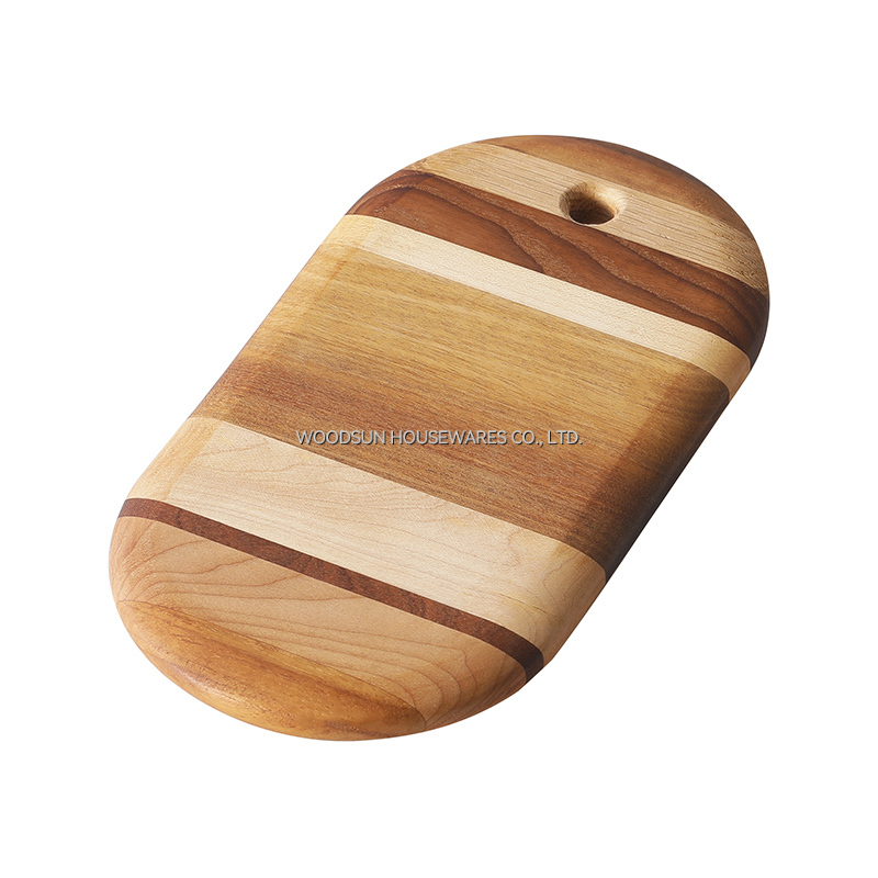 Woodsun FSC Oval Splicing Mini Cutting Boards Chopping Blocks