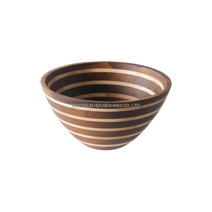 Woodsun Wholesale Carbonized Acacia Wood Salad Bowl
